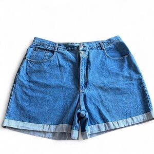 Classic Blue Denim High-Waist Women’s Shorts